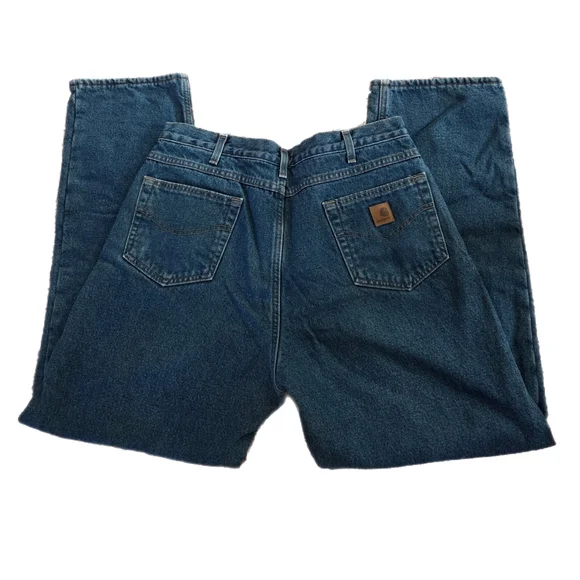 Vintage Carhartt Men's Relaxed Fit, Fleeced Lined Denim Jeans Size 38×32 - Picture 3 of 8